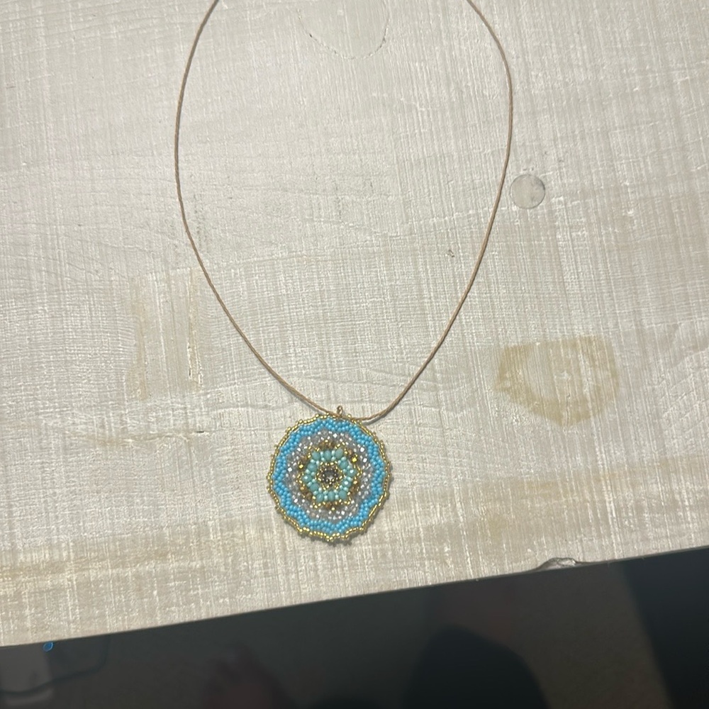 Handcrafted Beaded Pendant Necklace